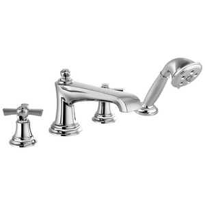 DT67460PCLHP/DHX661PC/DR64707 Rook Deck Mount With Handshower Tub Faucet - Chrome DT67460PCLHP/DHX661PC/DR64707 Rook Deck Mount With Handshower Tub Faucet - Chrome