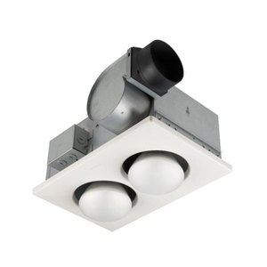 N9427P Bulb Heater With Light Bathroom Fan - White N9427P Bulb Heater With Light Bathroom Fan - White