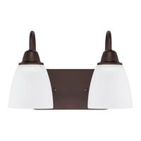 Bathroom Lighting (2 Bulbs) 12-3/4" Width Bathroom Lighting (2 Bulbs) 12-3/4" Width