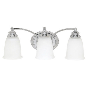 C1088CH132 3 Bulb Bathroom Lighting - Chrome / Acid Wash C1088CH132 3 Bulb Bathroom Lighting - Chrome / Acid Wash