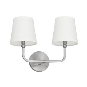 C119321BN674 Dawson 2 Bulb Bathroom Lighting - Brushed Nickel C119321BN674 Dawson 2 Bulb Bathroom Lighting - Brushed Nickel