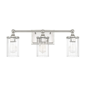 C120731PN423 Camden 3 Bulb Bathroom Lighting - Polished Nickel C120731PN423 Camden 3 Bulb Bathroom Lighting - Polished Nickel