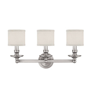 C1238MN451 Midtown 3 Bulb Bathroom Lighting - Matte Nickel C1238MN451 Midtown 3 Bulb Bathroom Lighting - Matte Nickel