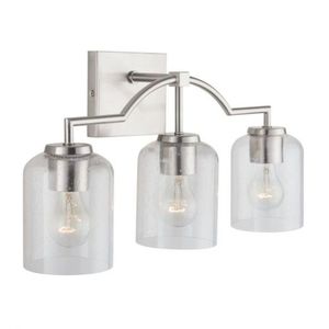 C139331BN500 Carter 3 Bulb Bathroom Lighting - Brushed Nickel C139331BN500 Carter 3 Bulb Bathroom Lighting - Brushed Nickel