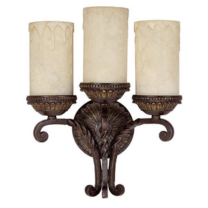 C1593WB261 Highlands 3 Bulb Bathroom Lighting - Weather Brown C1593WB261 Highlands 3 Bulb Bathroom Lighting - Weather Brown