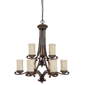 C3039WB261 Highlands Mid Sized Chandelier Chandelier - Weather Brown C3039WB261 Highlands Mid Sized Chandelier Chandelier - Weather Brown