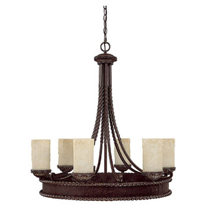 C3056WB261 Highlands Mid Sized Chandelier Chandelier - Weather Brown C3056WB261 Highlands Mid Sized Chandelier Chandelier - Weather Brown