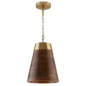 C330314WR Down Light Pendant Light - Wood and Brass C330314WR Down Light Pendant Light - Wood and Brass