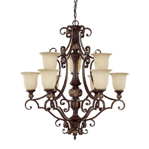 C3519CB294 Manchester Large Foyer Chandelier Chandelier - Chesterfield Brown C3519CB294 Manchester Large Foyer Chandelier Chandelier - Chesterfield Brown