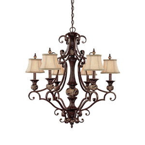 C3526CB440 Manchester Mid Sized Chandelier Chandelier - Chesterfield Brown C3526CB440 Manchester Mid Sized Chandelier Chandelier - Chesterfield Brown