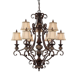 C3529CB440 Manchester Mid Sized Chandelier Chandelier - Chesterfield Brown C3529CB440 Manchester Mid Sized Chandelier Chandelier - Chesterfield Brown