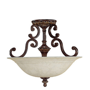 C3633CB Chesterfield Semi Flush Mount Ceiling Light - Chesterfield Brown C3633CB Chesterfield Semi Flush Mount Ceiling Light - Chesterfield Brown