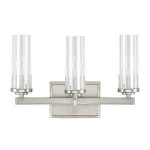 C8043BN150 Emery 3 Bulb Bathroom Lighting - Brushed Nickel C8043BN150 Emery 3 Bulb Bathroom Lighting - Brushed Nickel