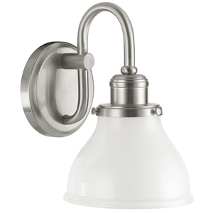 C8301BN128 Baxter 1 Bulb Wall Sconce - Brushed Nickel C8301BN128 Baxter 1 Bulb Wall Sconce - Brushed Nickel