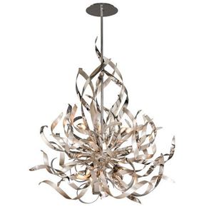 C15446 Graffiti Multi Light Pendant Light - Silver Leaf C15446 Graffiti Multi Light Pendant Light - Silver Leaf