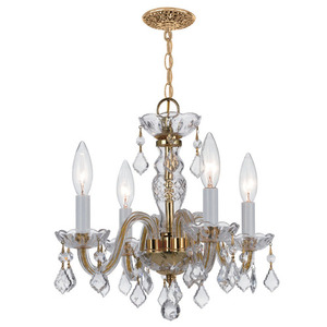C1064PBCLMWP Traditional Crystal Mini Chandelier - Polished Brass C1064PBCLMWP Traditional Crystal Mini Chandelier - Polished Brass