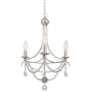 C413SACLSAQ Metro Mini Chandelier - Antique Silver C413SACLSAQ Metro Mini Chandelier - Antique Silver