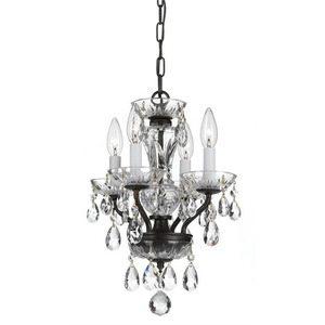 C5534EBCLS Traditional Crystal Mini Chandelier - English Bronze C5534EBCLS Traditional Crystal Mini Chandelier - English Bronze