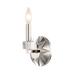 C8851PN Carson 1 Bulb Wall Sconce - Polished Nickel C8851PN Carson 1 Bulb Wall Sconce - Polished Nickel