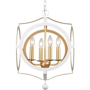 CODE704MTGA Odelle Entrance / Foyer Pendant Light - Matte White/Antique Gold CODE704MTGA Odelle Entrance / Foyer Pendant Light - Matte White/Antique Gold