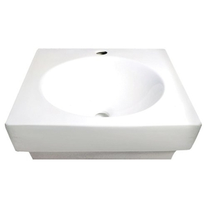 D1425CWH Square Ceramic Vessel Vessel Style Bathroom Sink - White D1425CWH Square Ceramic Vessel Vessel Style Bathroom Sink - White