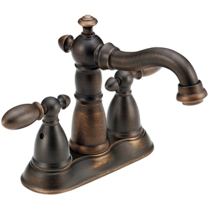 D25955LFRB Victorian 4'' Centerset Bathroom Faucet - Venetian Bronze D25955LFRB Victorian 4'' Centerset Bathroom Faucet - Venetian Bronze