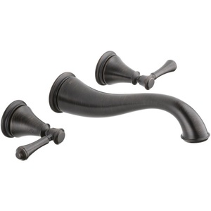 DT3597LFRBWL/DR3500WL Cassidy Wall Mount Bathroom Faucet Bathroom Faucet - Venetian Bronze DT3597LFRBWL/DR3500WL Cassidy Wall Mount Bathroom Faucet Bathroom Faucet - Venetian Bronze