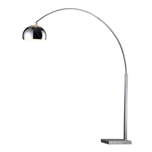 EHD1428 Penbrook Floor Lamp - Silver Plated & White Marble EHD1428 Penbrook Floor Lamp - Silver Plated & White Marble