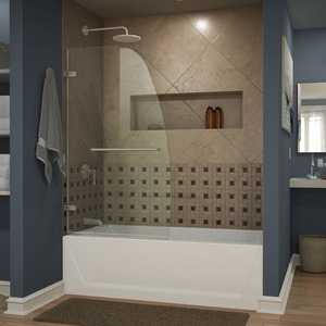Dshdr353458604 Aqua Shower Door Swing Brushed Nickel Dshdr353458604 Aqua Shower Door Swing Brushed Nickel