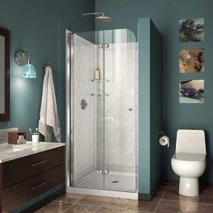 DDL652701 Aqua Fold Standard Enclosure Shower Enclosure - Chrome DDL652701 Aqua Fold Standard Enclosure Shower Enclosure - Chrome