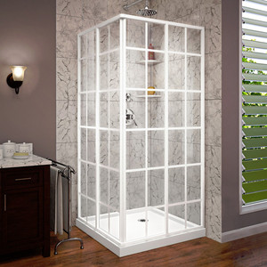 DDL678900 French Corner Standard Enclosure Shower Enclosure - White DDL678900 French Corner Standard Enclosure Shower Enclosure - White