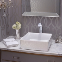 Vessel Style Bathroom Sink 15-1/4'' x15-1/4'' x 6'' Vessel Style Bathroom Sink 15-1/4'' x15-1/4'' x 6''