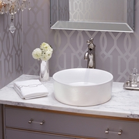 Vessel Style Bathroom Sink 15-1/2 x 15-1/2 x 6 Vessel Style Bathroom Sink 15-1/2 x 15-1/2 x 6