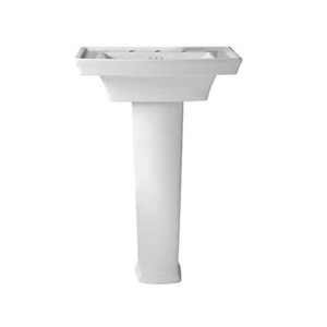 DD20010008415/DD21010000415 Wyatt Pedestal Bathroom Sink - Canvas White DD20010008415/DD21010000415 Wyatt Pedestal Bathroom Sink - Canvas White