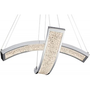 E83494 Crushed Ice Multi Light Pendant Light - Chrome E83494 Crushed Ice Multi Light Pendant Light - Chrome