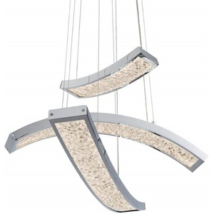 ELA83496 Crushed Ice Multi Light Pendant Light - Chrome ELA83496 Crushed Ice Multi Light Pendant Light - Chrome