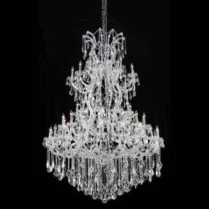 E2800G54CGTRC Maria Theresa Large Foyer Chandelier Chandelier - Chrome With Golden Teak Crystal E2800G54CGTRC Maria Theresa Large Foyer Chandelier Chandelier - Chrome With Golden Teak Crystal