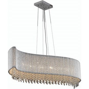 E2090D44CEC Influx Linear Pendant Pendant Light - Chrome / Elegant Cut E2090D44CEC Influx Linear Pendant Pendant Light - Chrome / Elegant Cut