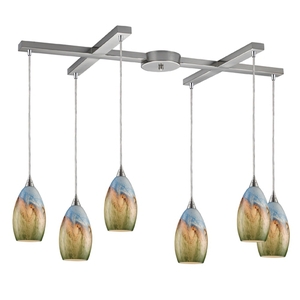 E100776 Geologic Multi Light Pendant Light - Satin Nickel E100776 Geologic Multi Light Pendant Light - Satin Nickel