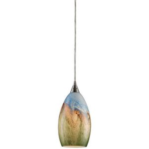 E100771LED Geologic Mini-Pendant Pendant Light - Satin Nickel E100771LED Geologic Mini-Pendant Pendant Light - Satin Nickel