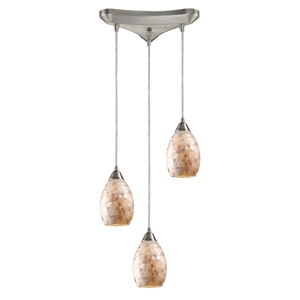 E101413 Capri Multi Light Pendant Light - Satin Nickel E101413 Capri Multi Light Pendant Light - Satin Nickel