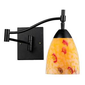D101511DRYW Celina Swing Arm Lamp - Dark Rust / Yellow D101511DRYW Celina Swing Arm Lamp - Dark Rust / Yellow