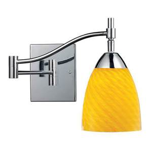 D101511PCCN Celina Swing Arm Lamp - Polished Chrome / Canary D101511PCCN Celina Swing Arm Lamp - Polished Chrome / Canary