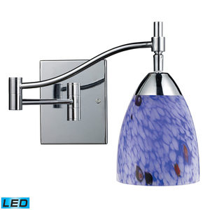E101511PCBLLED Celina 1 Bulb Wall Sconce - Polished Chrome / Starburst Blue E101511PCBLLED Celina 1 Bulb Wall Sconce - Polished Chrome / Starburst Blue