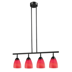 E101534DRSC Celina Linear Pendant Pendant Light - Dark Rust / Scarlet E101534DRSC Celina Linear Pendant Pendant Light - Dark Rust / Scarlet