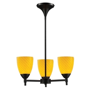 E101543DRCN Celina Mini Chandelier - Dark Rust / Canary E101543DRCN Celina Mini Chandelier - Dark Rust / Canary
