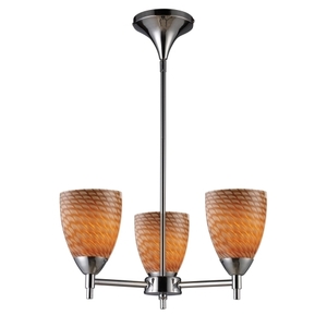 E101543PCC Celina Mini Chandelier - Polished Chrome / Cocoa E101543PCC Celina Mini Chandelier - Polished Chrome / Cocoa