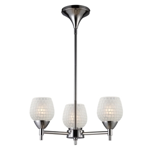 E101543PCWHT Celina Mini Chandelier - Polished Chrome / White E101543PCWHT Celina Mini Chandelier - Polished Chrome / White