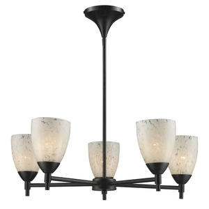 E101555DRSW Celina Mid Sized Chandelier Chandelier - Dark Rust / Snow White E101555DRSW Celina Mid Sized Chandelier Chandelier - Dark Rust / Snow White