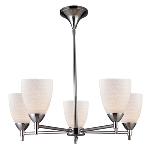 E101555PCWS Celina Mid Sized Chandelier Chandelier - Polished Chrome / White Swirl E101555PCWS Celina Mid Sized Chandelier Chandelier - Polished Chrome / White Swirl